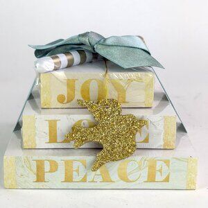 Lady Jayne Ltd Joy Love Peace Tower of Notes with Pen 3 Notepads 200 Sheets